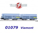 01079 Tillig TT Set dvou samovýsypných vozů řady Falls,Viamont a.s.