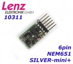 10311-02 Lenz lokdecoder "Silver mini+" NEM 651
