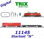 11145 TRIX MiniTRIX N Digitální startset nákladního vlaku s elektr. lokom.. "Railion"