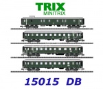 15015 TRIX MiniTRIX N 4-pcs Express Train Passenger Car Set III ep of the DB