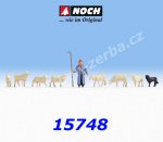 15748 Noch Sheep and Shepherd, 9 Figures, H0