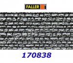 170863 Faller  Opěrná zeď - rovná, 37 x 12,5 cm, 2 kusy H0