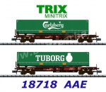 18718 TRIX MiniTRIX N  Set of 2 Pocket wagons Type Sdgmns 33 of the AEE Cargo