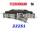 22251 Fleischmann N Right Turnout for Electric Operation 24º