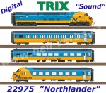 22975 Trix 4-part set Diesel Powered Train "Northlander" of the Ontario Northland Railway - Sound