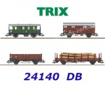 24140 Trix Set of 4 Branch Line Freight Cars of the DB