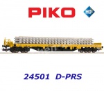 24501 Piko Plošinový vůz  naložený stohy betonových pražců s kolejemi, D-PRS
