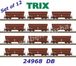 24968 Trix Set 12 velkokapacitních nákladních vozů s vyklopnými střechami řady Tals 968, DB