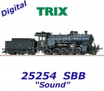 25254 Trix Parní lokomotiva řady C 5/6 "Elephant", SBB  - Zvuk