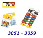 3059 Brawa Plug round 2,5 mm white - 10pcs