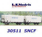 30511 LS Models Set of 2 Refrigerated Cars Type Icefs "INTERFRIGO" of the SNCF