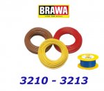3211 Brawa Cable on reel red - 25m,  0,25 mm2