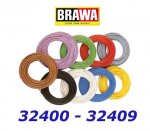 32404 Brawa Thin cable (0,05 mm2), brown, 10 m