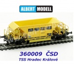 360009 Albert Modell Výsypný vůz řady Faccpp, TSS Hradec Králové, ČSD