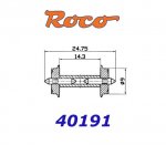 40191 Roco Standard wheel set with split axle, DC, 9 mm, 2 pc