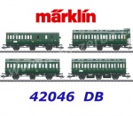42046 Marklin Set of four 3-axle compartment cars of the DB