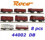 44002 Roco Set of 8 different freight wagons of the DB