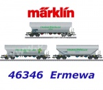 46346 Marklin Set of 3 type Uagps grain silo cars of the Ermewa, Trancereáles