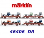 46406 Marklin  Set 4 klanicových vozů řady Ks 3300 a Ks 3301 s nákladem tahačů LIAZ 706, DR