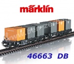 46663 Marklin Set of  2 Type Laabs Container Transport Car with containers VW,  DB