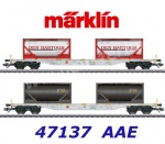 47137 Marklin  Set of 2 Container Cars loaded Tank containers
