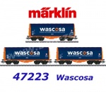 47223 Marklin Set of 3 sliding tarp cars type Shimmns, Wascosa