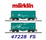 47228 Marklin Set of 2 sliding tarp cars Type Shimmns of the Mercitalia Rail, FS