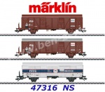 47316 Marklin Set of 3 boxcars Type Gbs, 