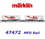 47472 Marklin Dvojitý plošinový vůz řady Sdggmrss 738 se 2 polotrailery Mars MFD Rail