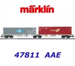47811 Marklin Double Container Transport Car Type Sggrss 80,  of AAE