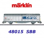 48015 Marklin Sliding Wall Boxcar Type Hbbillns  of the SBB