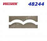 48244 (8244) Vollmer Silniční plát - kostky - koncové pláty 2 ks, H0