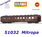 51032 Brawa Jídelní vůz řady Hnbr s osvětlením interieru, MITROPA