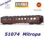 51074 Brawa  Dining Car Type WR4ü-39 with interior lightning of the MITROPA