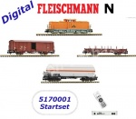 5170001 Fleischmann N z21 start digital set: Diesel locomotive class 111 with goods train, DR