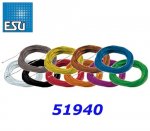 51940 ESU Tenký kabel (0,5 mm), bílý, 10 m