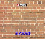 57550 Noch Red Brick Wall, H0/TT
