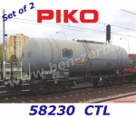 58230 Piko Set 2 cisternových vozů řady (406Ra) Zaes, CTL Logistics