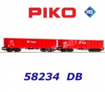 58234 Piko Set of 2 type Eaos Gondola with sand loads of the DB Cargo