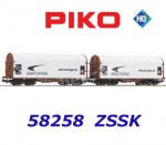 58258 PikoSet of two sliding tarpaulin cars of the ZSSK