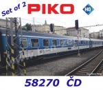 58270 Piko Set of 2 passenger coaches Bmz, Eurofima of the CD