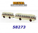 58273 Brekina Bus JZS Jelcz 043 with trailer PA 01, 1964,  H0