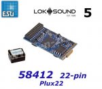 58412 ESU Sound Decoder Loksound 5 - 22-pin Plux 22