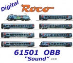 61501 Roco 8 piece set of the train “Klimajet” with electric locomotive 1116 OBB, with Sound