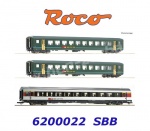 6200022 Roco Set of 3 passenger train coaches for the “Bözberg Interregio” of the SBB - Set No. 1