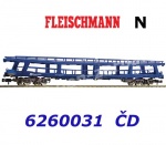 6260031 Fleischmann N Passenger train car transport wagon type DDm of the CD