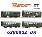 6280002 Roco TT Set of 4 Reko passenger coaches of the DR - Set No.1