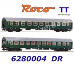 6280004 Roco TT Set 2 osobních vozů Y/B 70, DR - Set č. 1