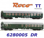 6280005 Roco TT Set of 2 Passenger coaches Y/B 70, DR - Set No.2