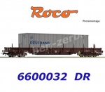 6600032 Roco Swing stake wagon, type Res with container of the DR